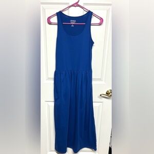 Blue Sleeveless Maxi Dress